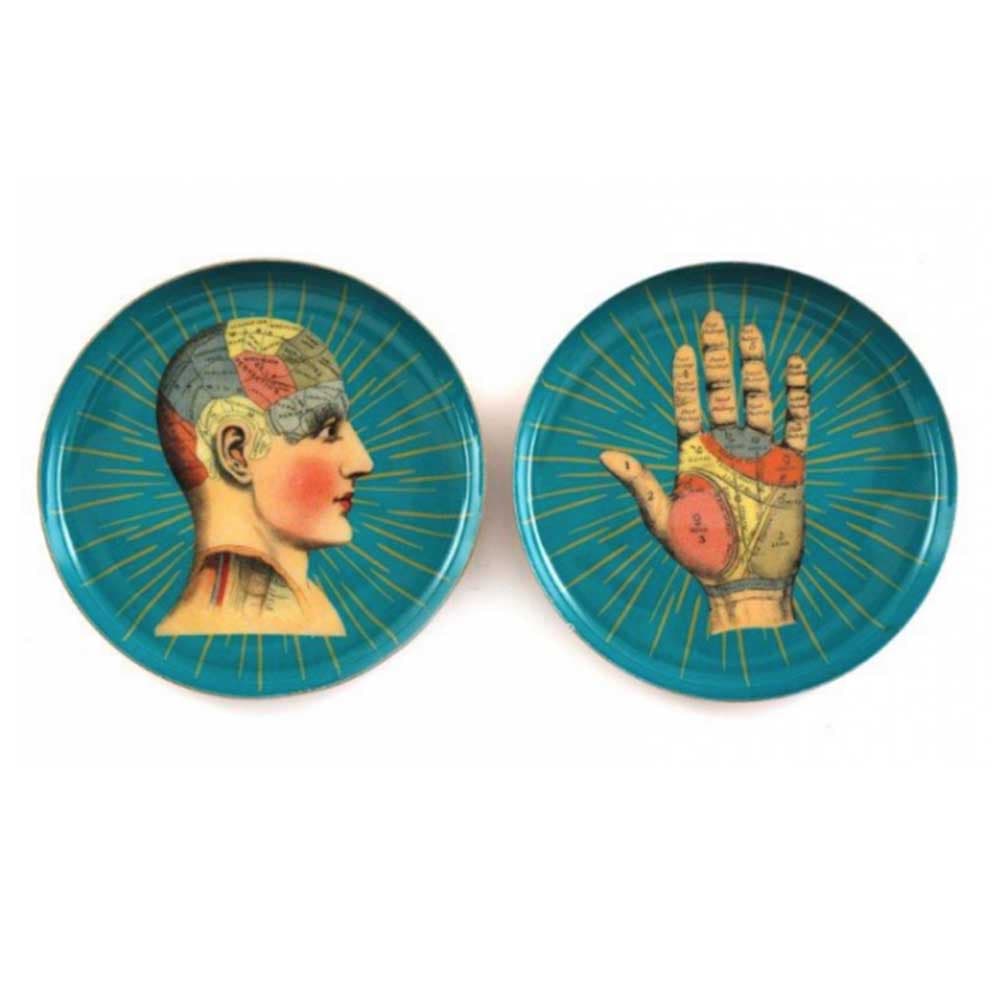Glasunderlägg Phrenology 2 pack plåt