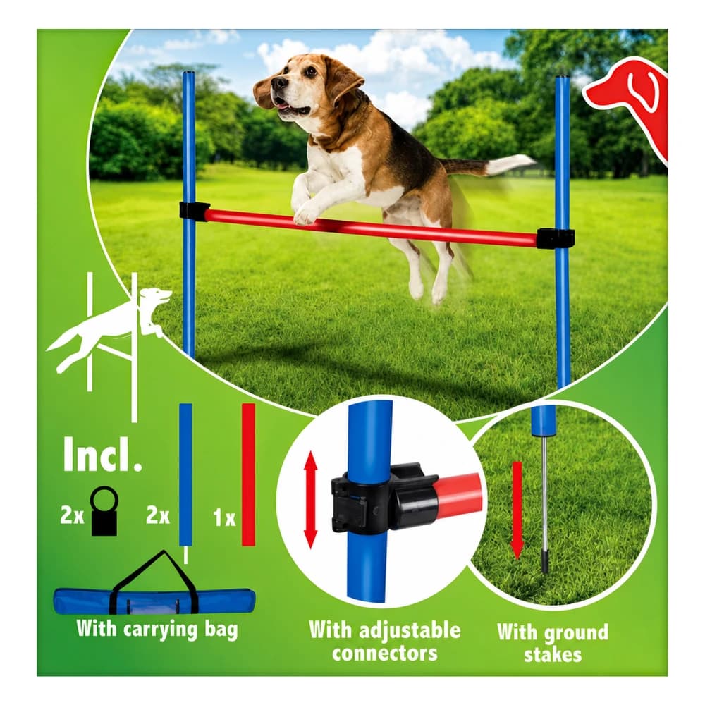 Agility Hinderpinnar för hundträning 80 cm 3-pack