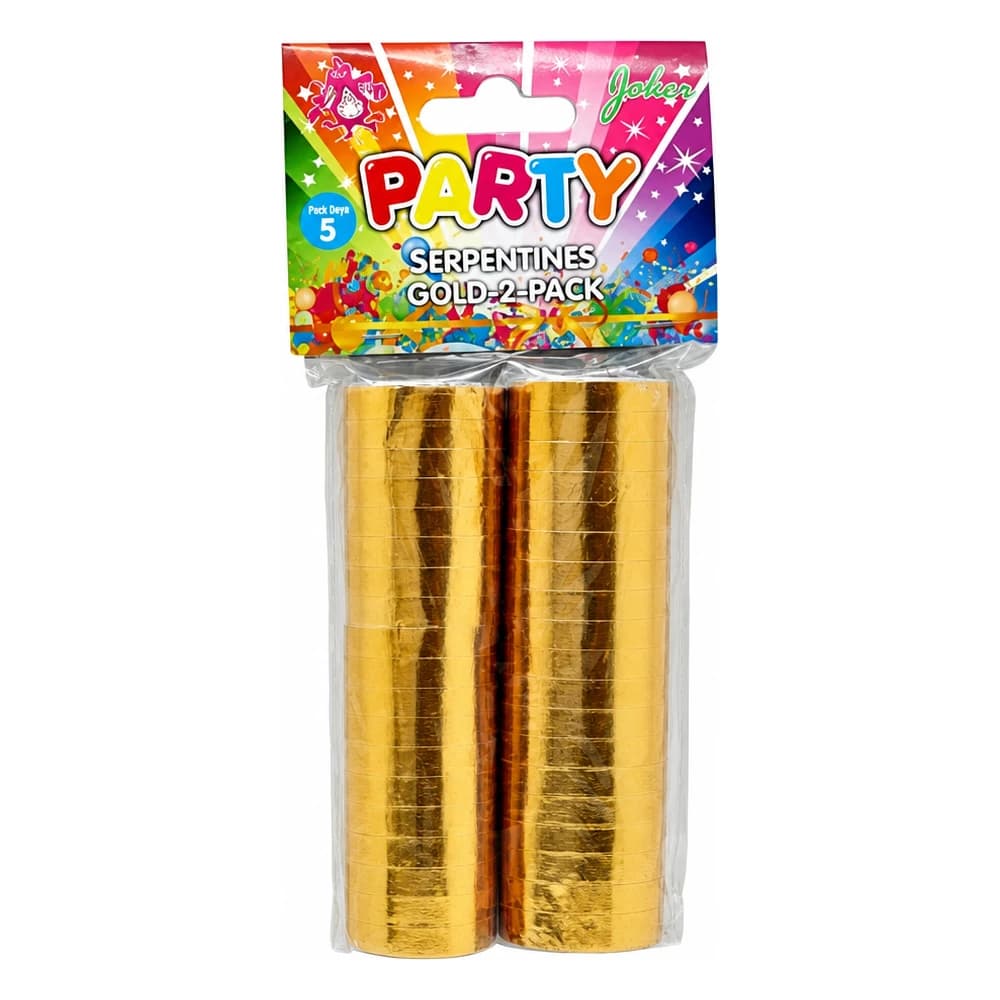 Serpentiner i Guld 4 m 2-pack view 2