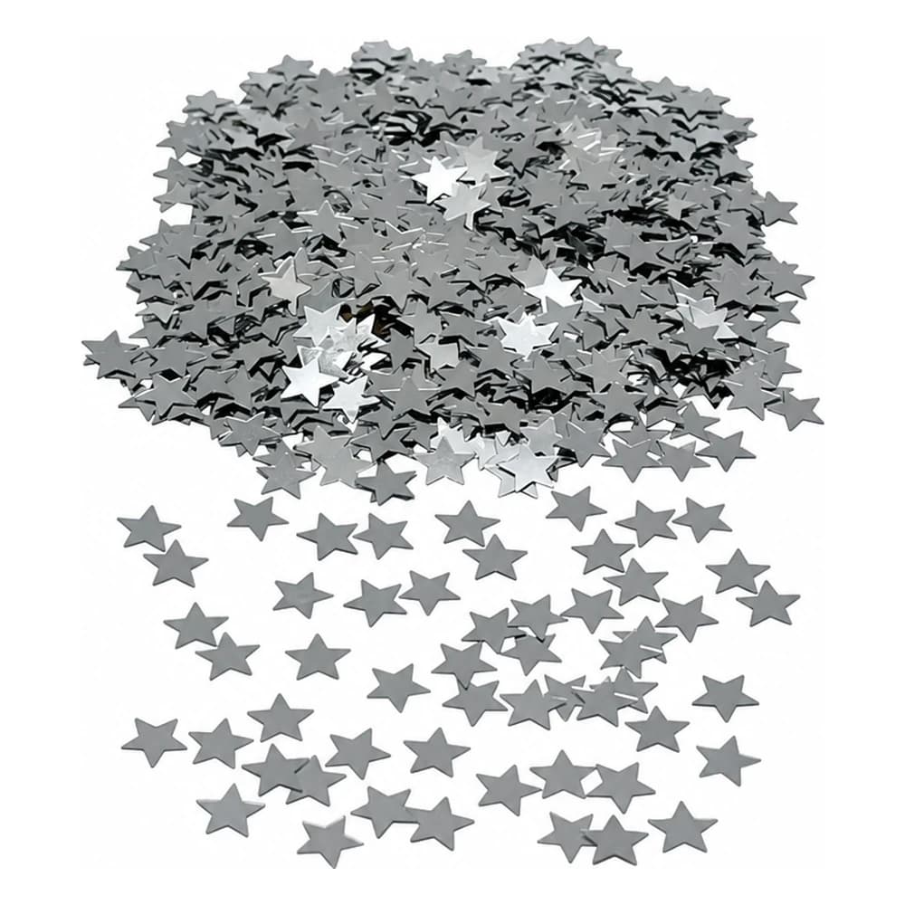 Konfettistjärnor i SIlver