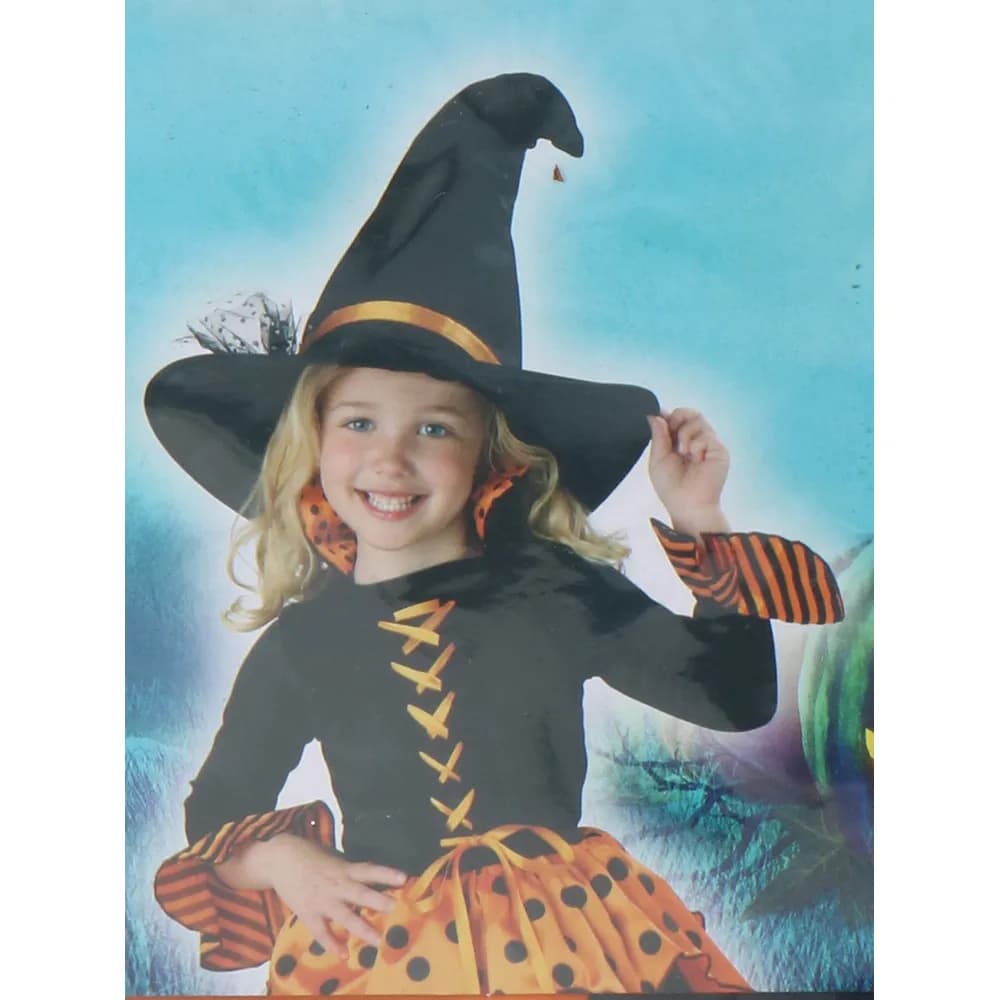 Maskeraddräkt Halloween Häxa Barn 4-6 år