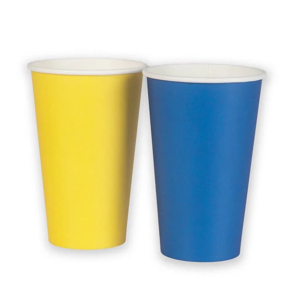 Ölglas i papper Blåa och Gula 24-pack