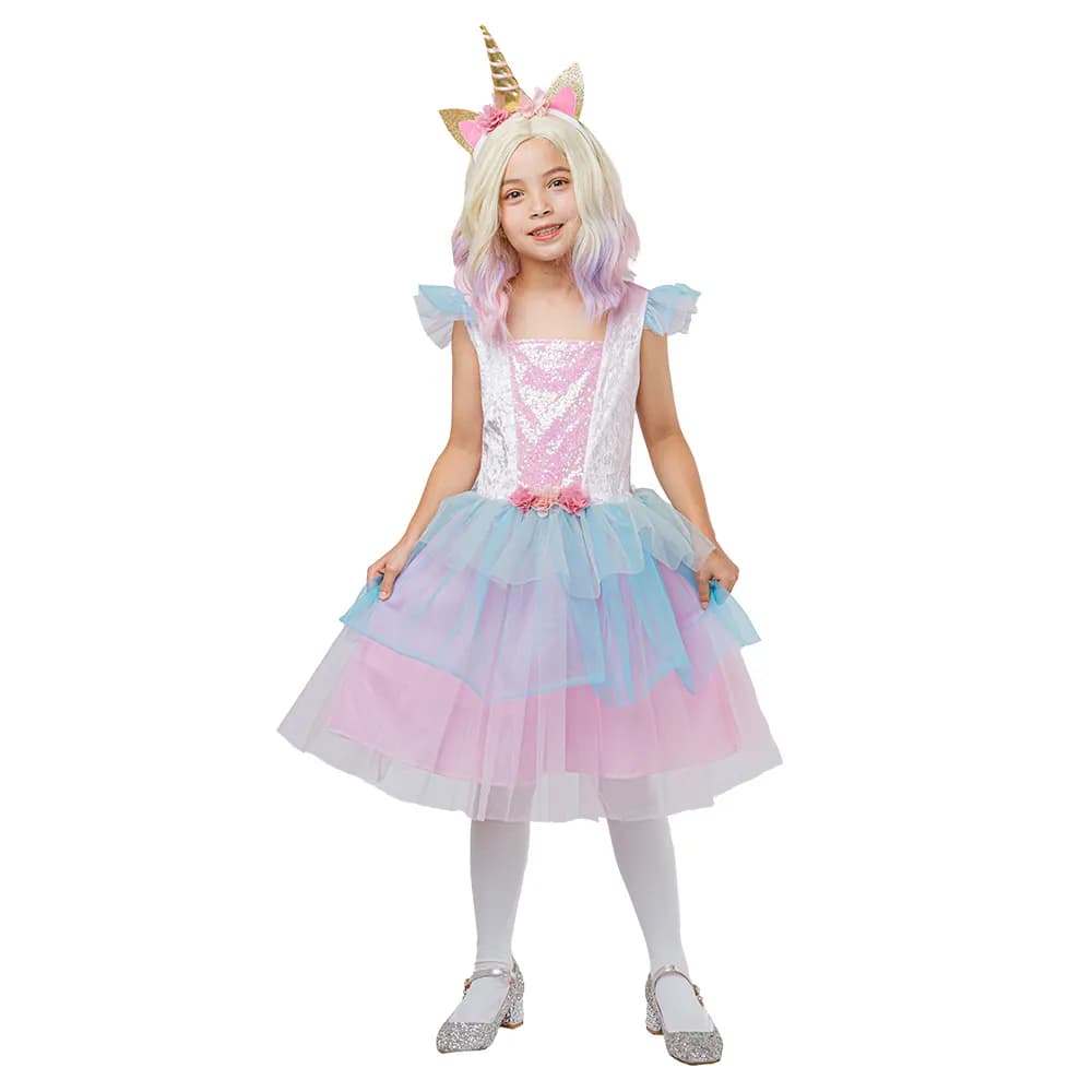 Unicorn Dräkt för Barn storlek 110-116
