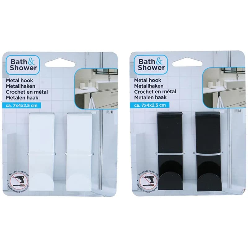 Bath &amp; Shower Metallkrok 2-pack, osorterat