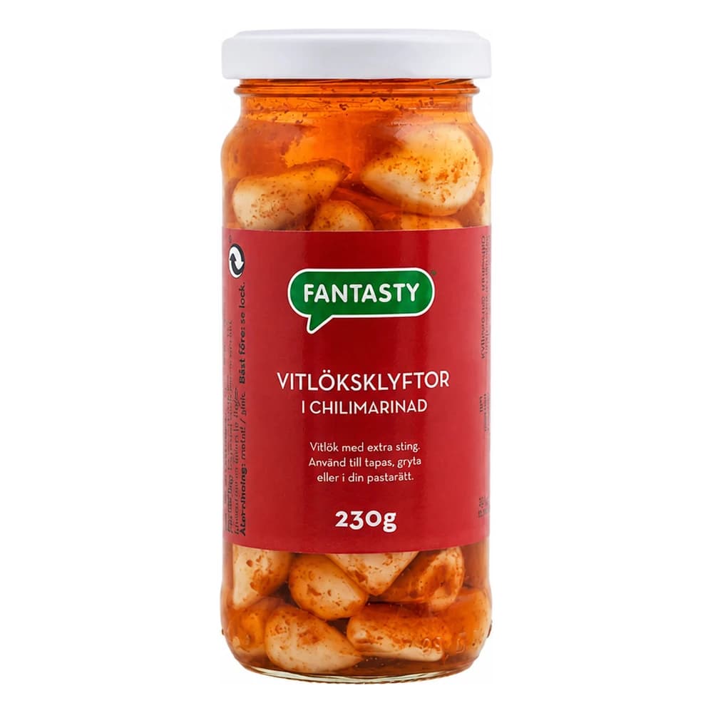 Fantasty Vitlöksklyftor i Chilimarinad 230 gram