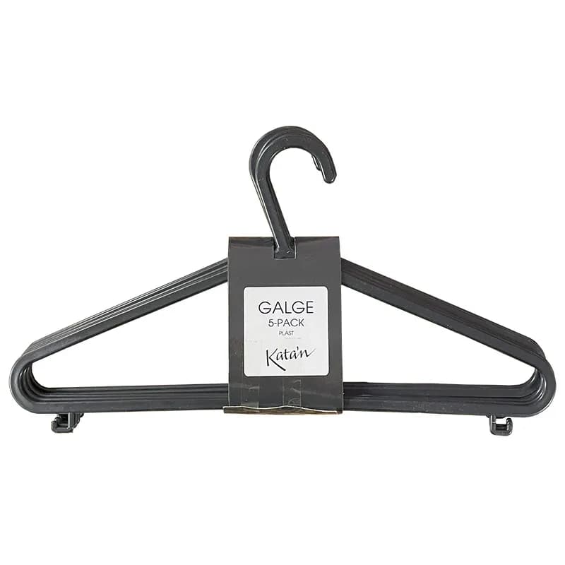 Galgar i Plast Svart 37 x 19 cm 5-pack