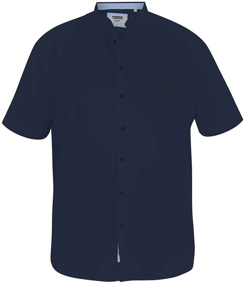 4XL - Oxfordskjorta i stora storlekar - D555 James Short Sleeve Oxford Shirt Navy