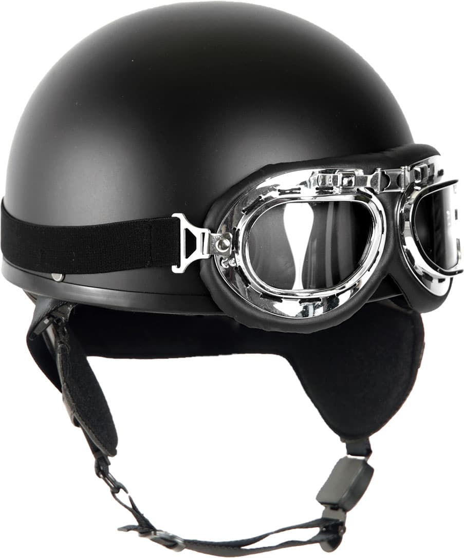 Mil-Tec Oldtimer, half shell helmet , color: Matt-Black , size: M