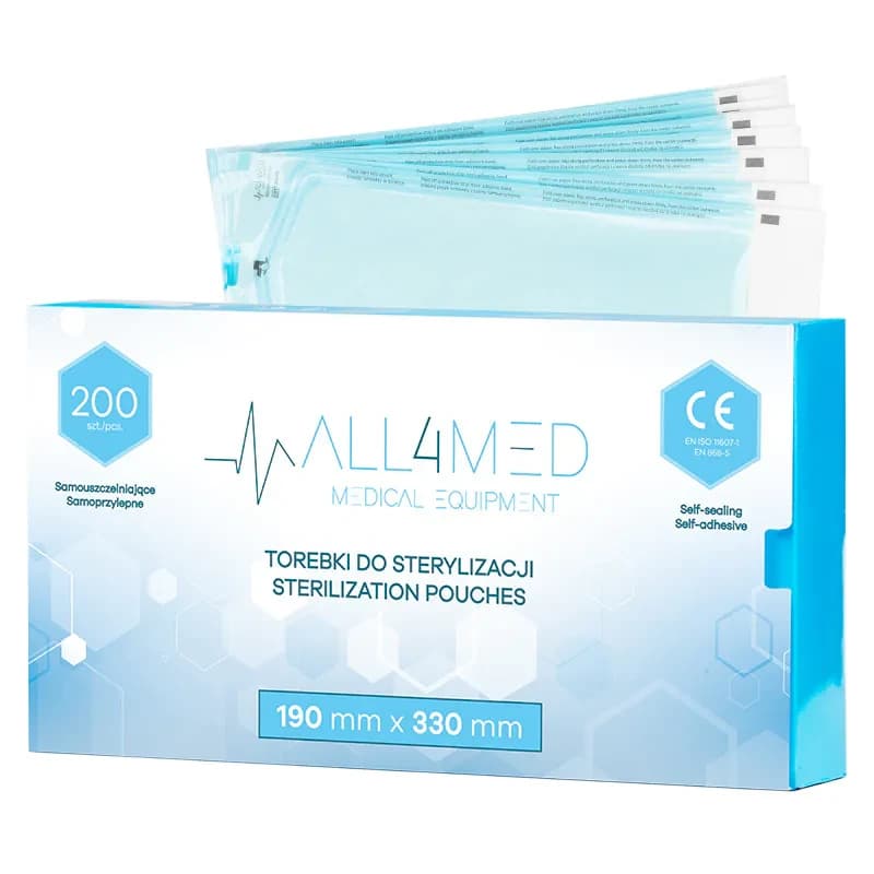 Steriliseringspåsar - 190 mm x 330 mm - ALL4MED