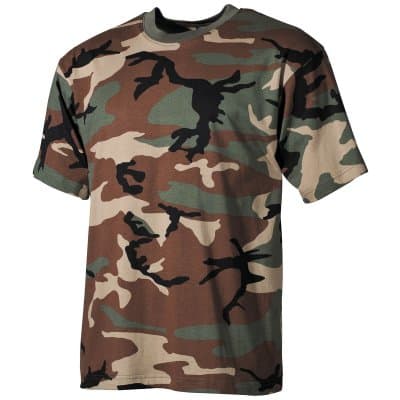 MFH T-Shirt Camo (Färg: Woodland, Storlek: 4XL)