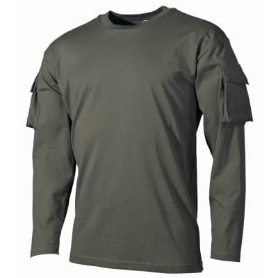 MFH US Tactical Shirt Långärmad (Färg: Oliv, Storlek: S)