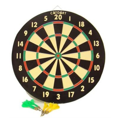 Gamesson Weekend Dartboard, 2-Sided With 6 Darts