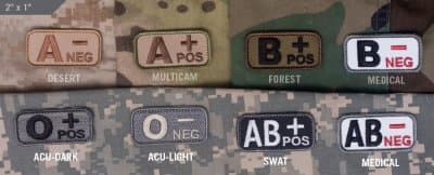 MSM Patch - Blodgrupp (Blodgrupp: AB Neg, Färg: ACU Dark)
