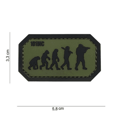 101 INC PVC Patch - Airsoft Evolution (Färg: Grön/Svart)