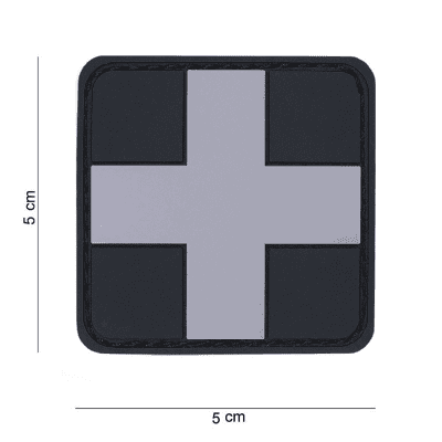 101 INC PVC Patch - Sjukvårdskors (Färg: Grå)