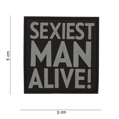 101 INC PVC Patch - Sexiest Man Alive (Färg: Grå)