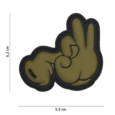 101 INC PVC Patch - Fuck Fingers (Färg: Grön)