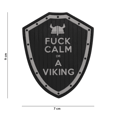 101 INC PVC Patch - Fuck Calm (Färg: Svart)
