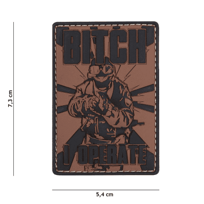 101 INC PVC Patch - Bitch (Färg: Brun)