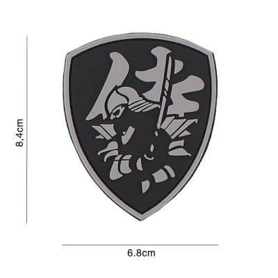 101 INC PVC Patch - Samurai Shield (Färg: Grå)