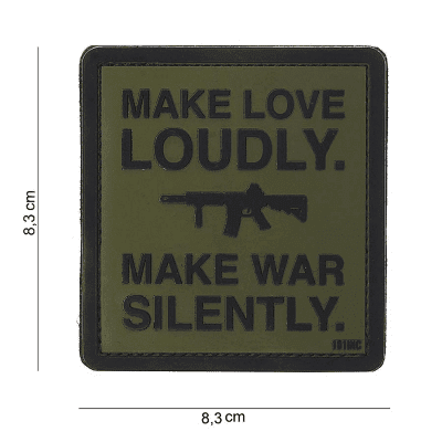 101 INC PVC Patch - Make Love Loudly (Färg: Grön)