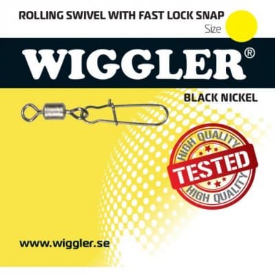 Wiggler Beteslås Fast Lock Snap med Lekande (Storlek: 4/0 - 2Pack)