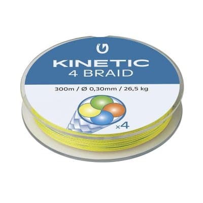 Kinetic Flätlina 4-Braid 300m Multi Color (Dimension & Brottstyrka: 0,40mm / 33,6kg)