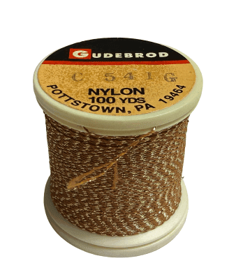 Gudebroad Spöbyggnads Tråd Nylon #C 91 Meter (Färg: #541G Medium Brown/Gold)