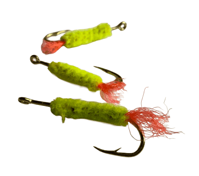 Chenilleräka Långskaftad #8 3 Pack (Färg: Gul)
