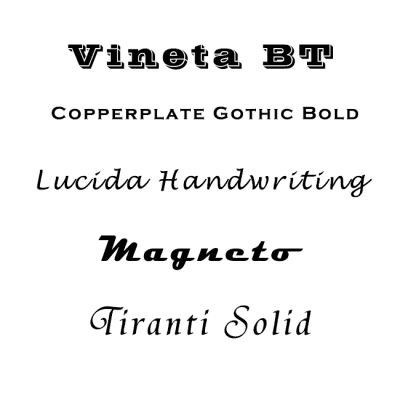 Kniv Gravyr (Typsnitt: Magneto)