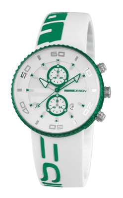 MomoDesign Jet Aluminium Chrono Vit/Grön, 43mm