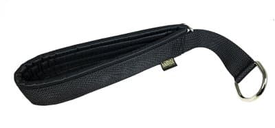 Loboo Halsband Polstrad Halvstryp 50mm (Färg: Svart, Längd: 40cm)