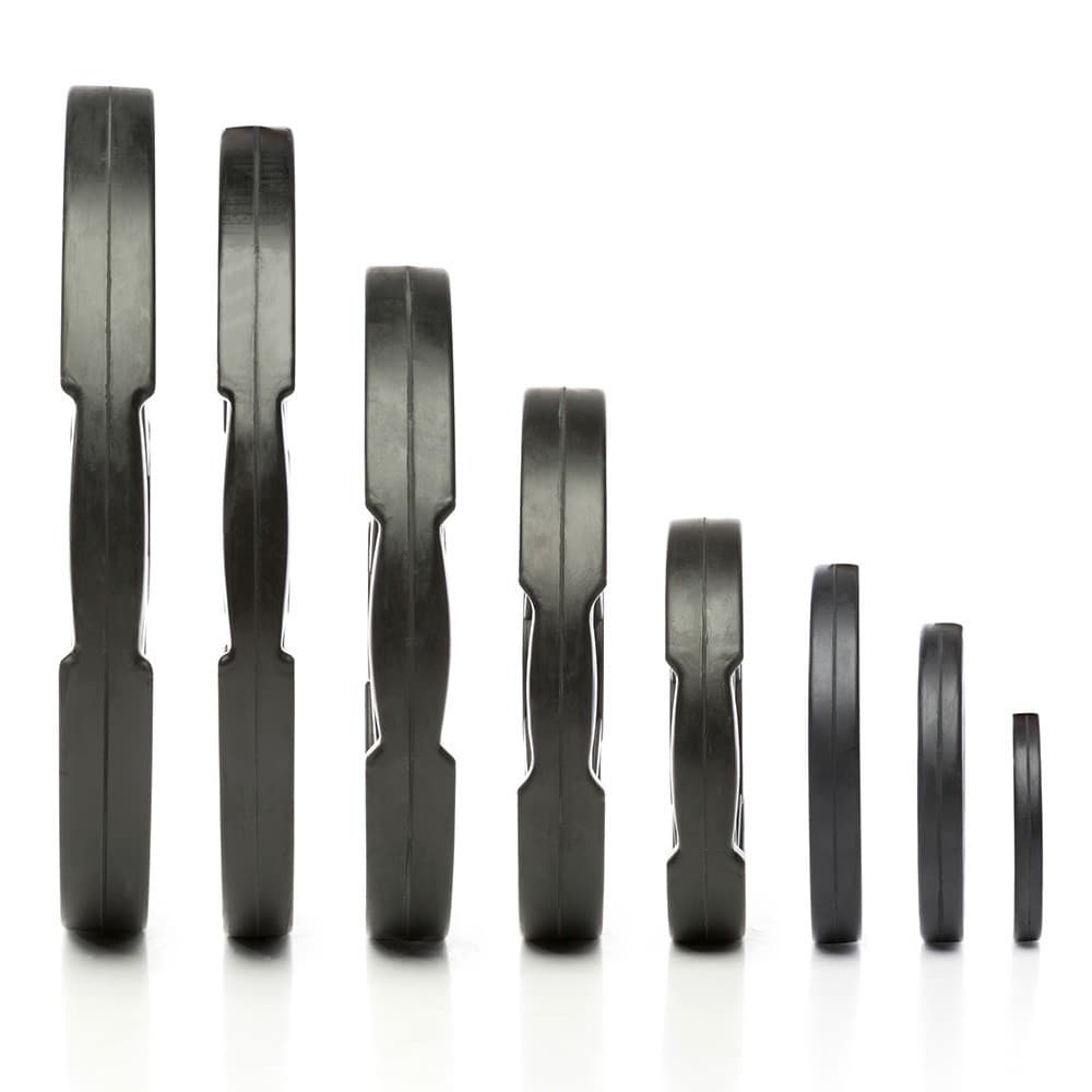Viktskiva Gummi-Gripper - 50 mm - svart - 5 kg