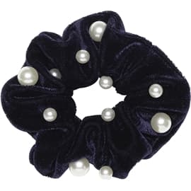 Beauty by Avalea Velvet Scrunchie With Pearls Navy