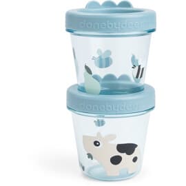 Done by Deer Container 2-p Tiny Farm Blue