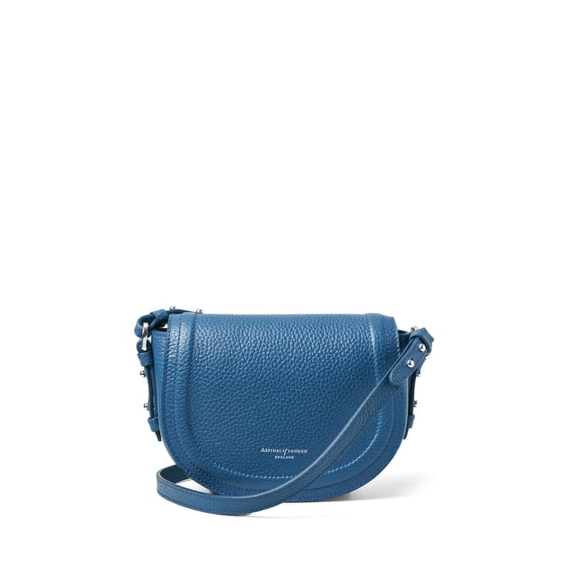 Aspinal of London Small Stella Satchel Crossbody in Topaz Pebble