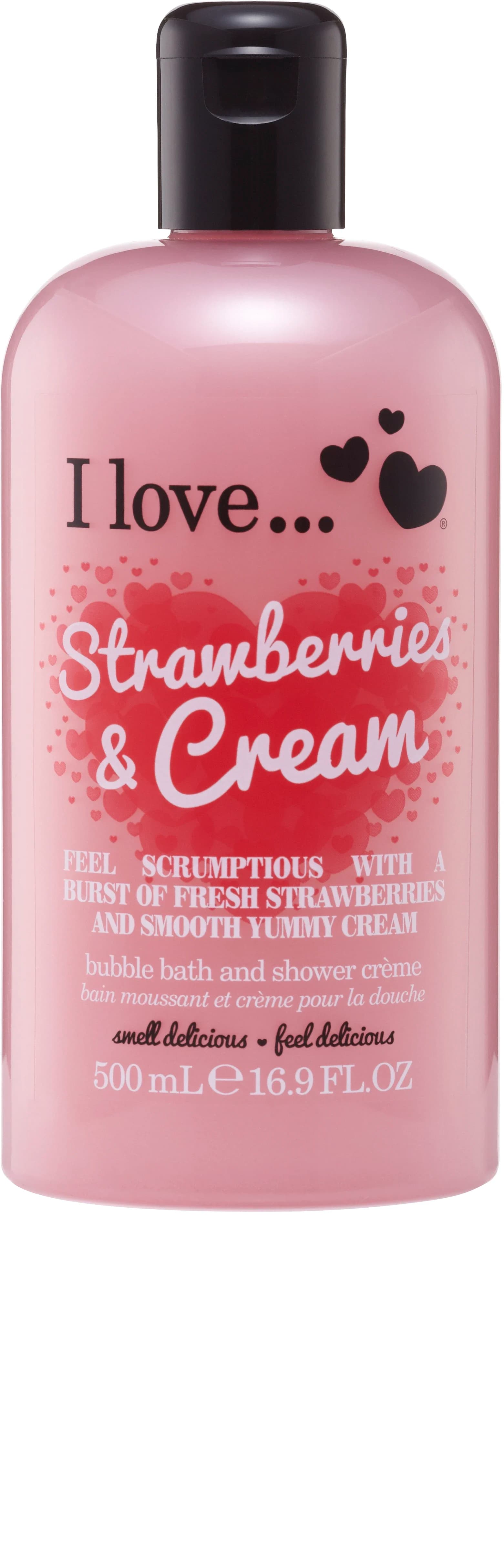 I Love Original Strawberries & Cream Bath Shower 500ml