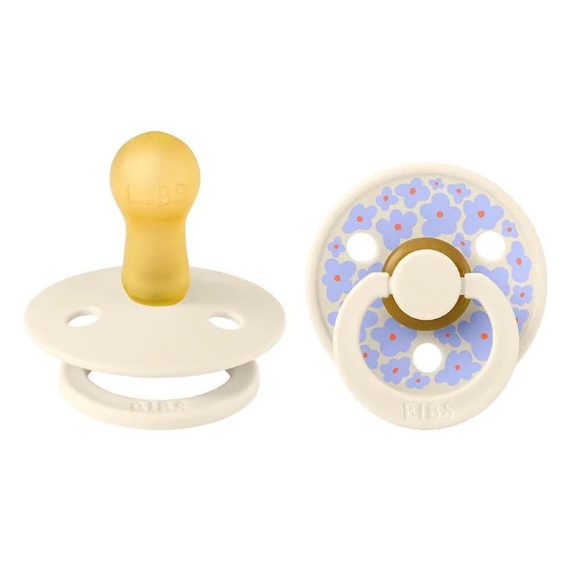 BIBS Pacifier Studio Colour Jasmine Latex Size 2 Ivory Mix 2-pack