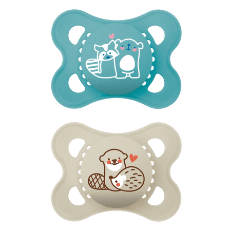 MAM Original Blue Animal Design 2–6M Napp – 2 st