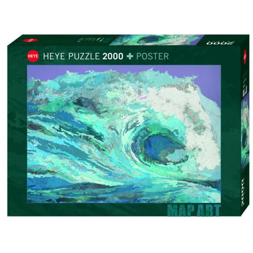 Pussel 2000bit Fine Art Map Wave
