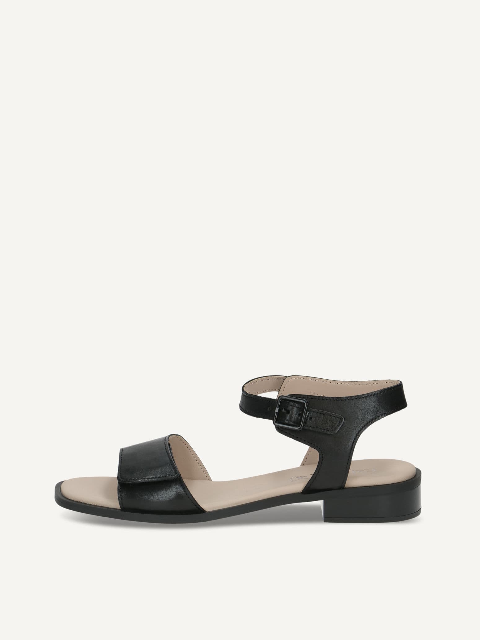 CAPRICE Heeled sandal, black, made of Leather with Block heel, Size 39