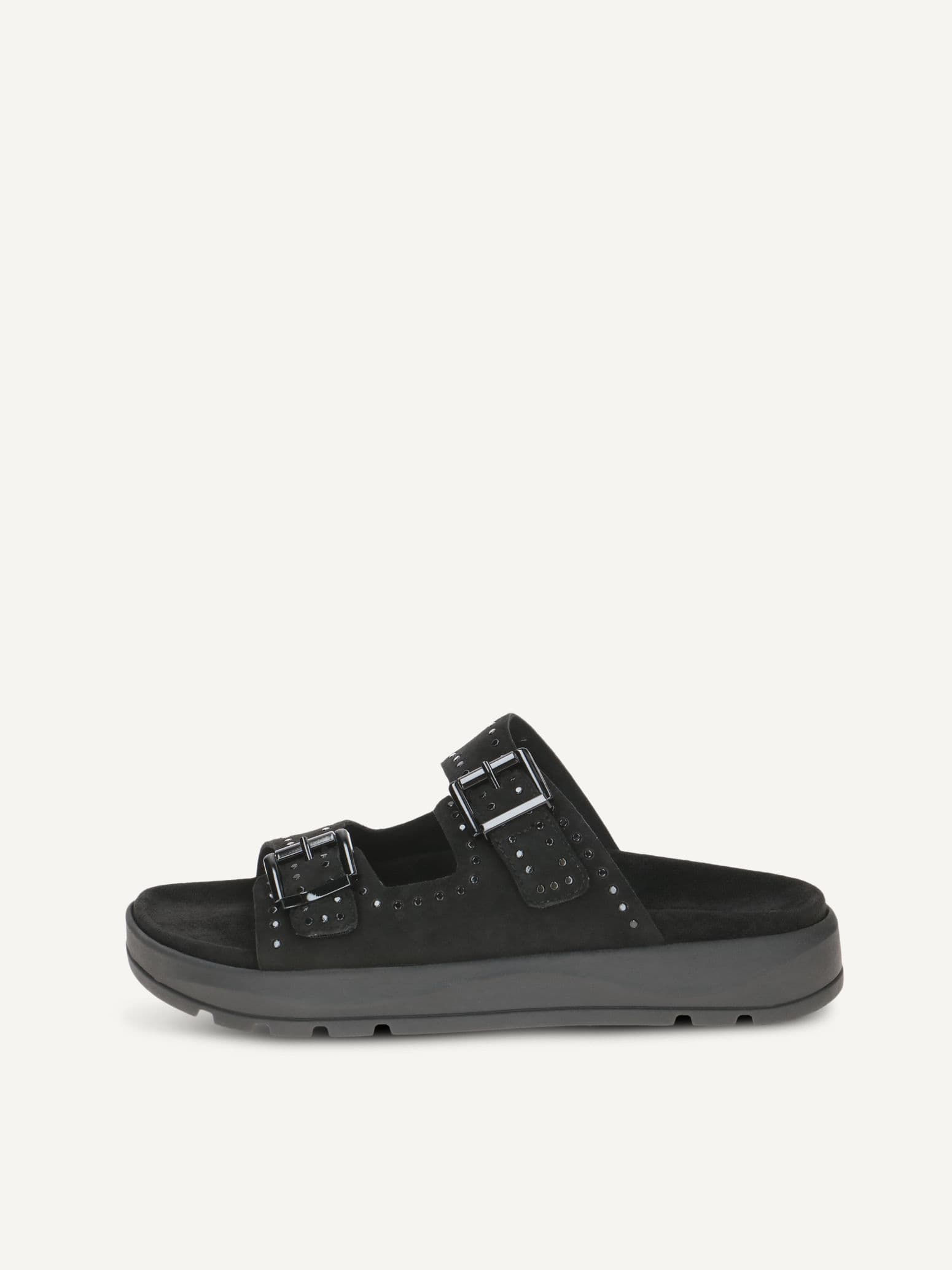 CAPRICE Mule, black, made of Leather without heel, Size 42
