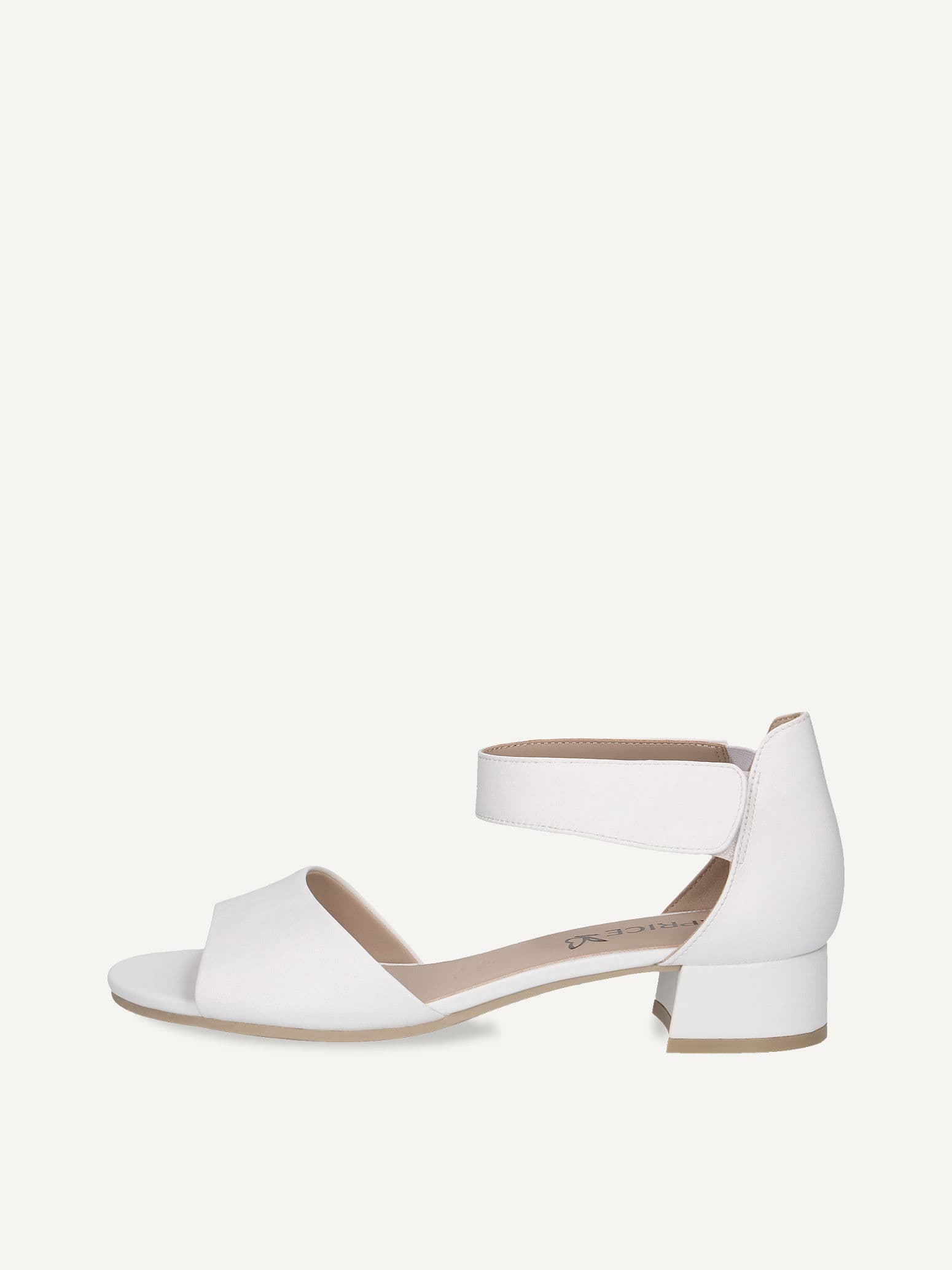 CAPRICE Heeled sandal, white, made of Leather with Block heel, Size 39