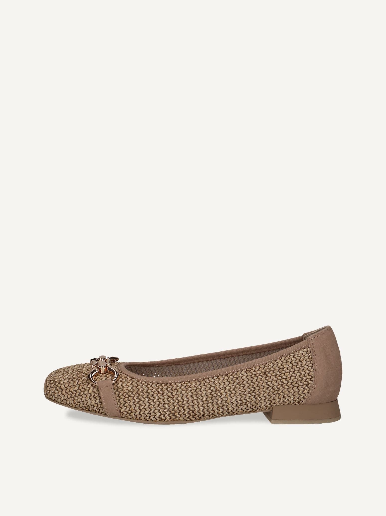 CAPRICE Ballerina, brown, made of Leather and synthetic with Trapeze heel, Size 42