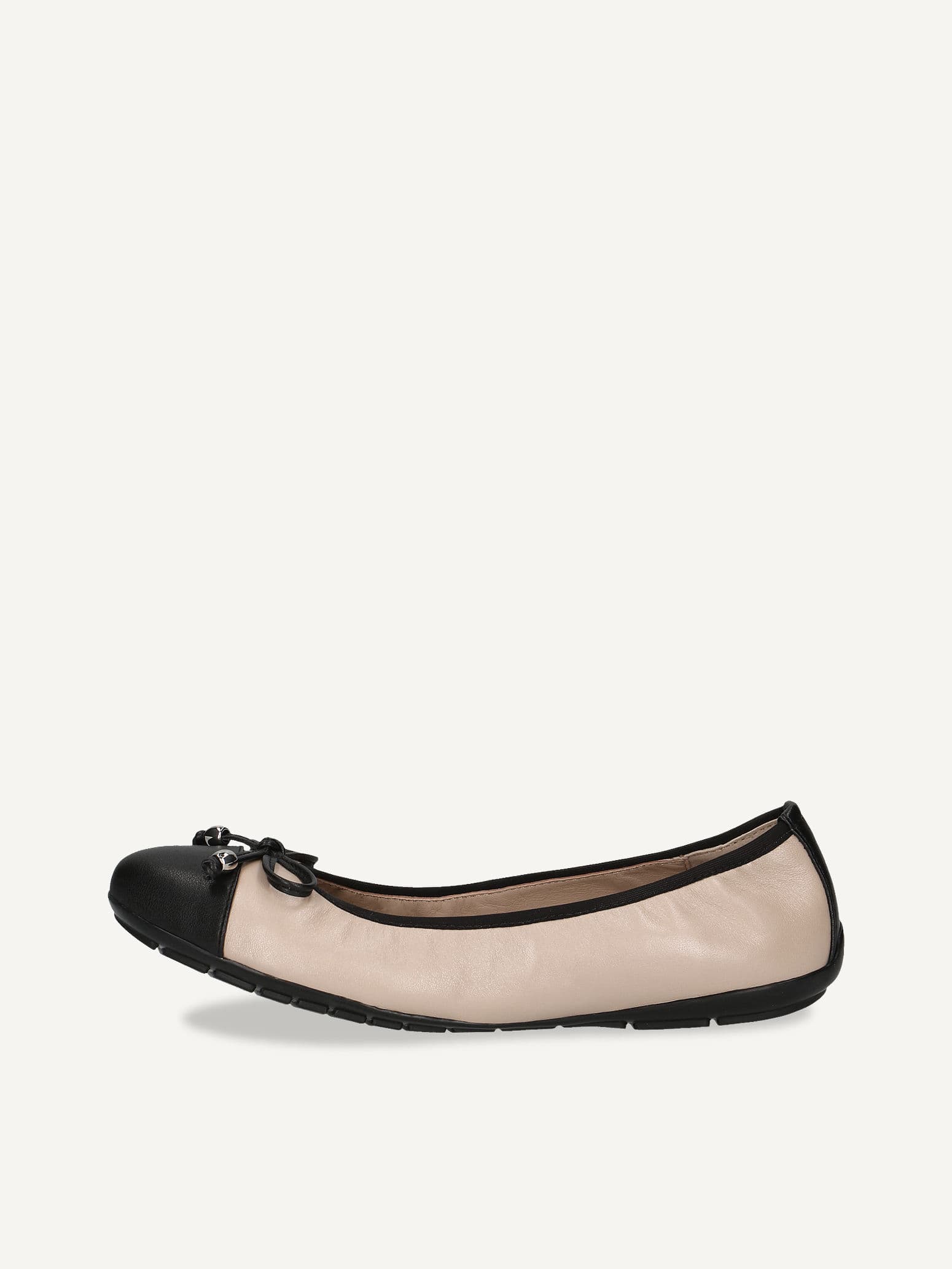 CAPRICE Ballerina, beige, made of Leather and textile, Size 42