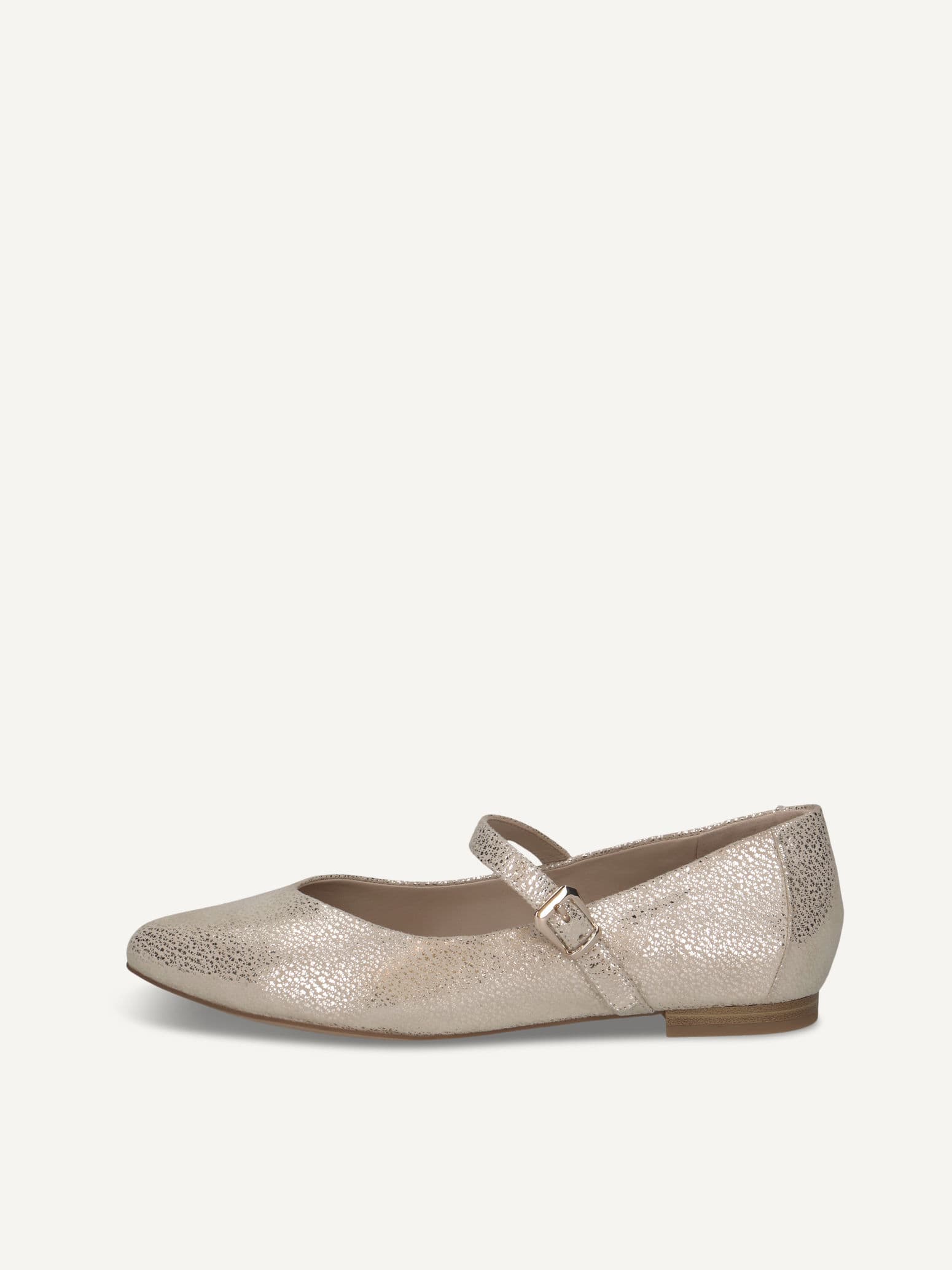 CAPRICE Ballerina, white, made of Leather with Block heel, Size 36