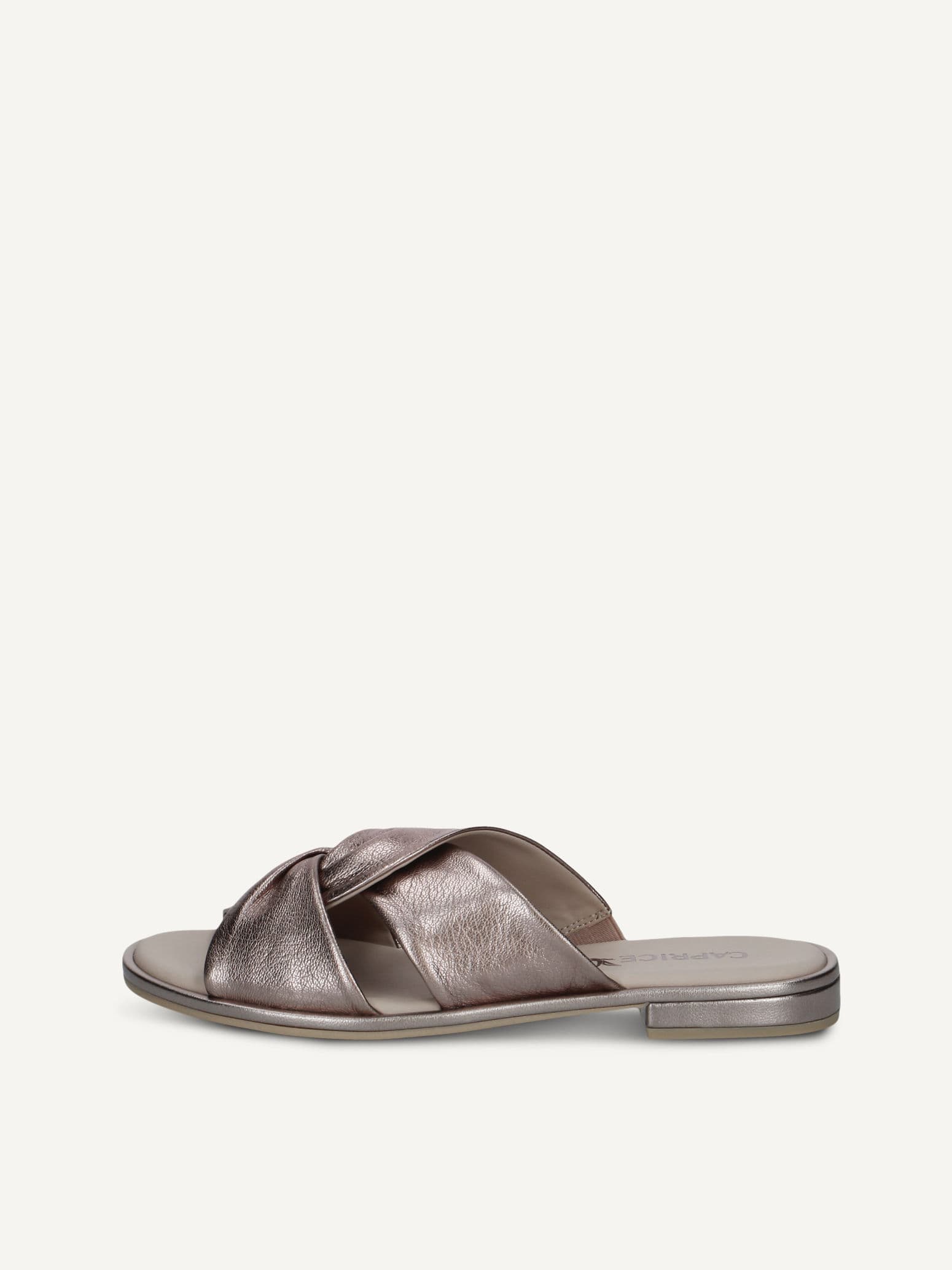 CAPRICE Mule, metallic, made of Leather with Block heel, Size 42