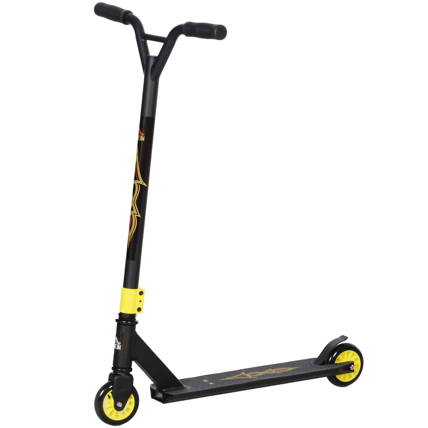 Stuntskoter, rolig skoter, stuntskoter med ABEC 9 kullager, sparkscooter med 100 mm imiterade läderhjul, sparkskoter, stadsskote