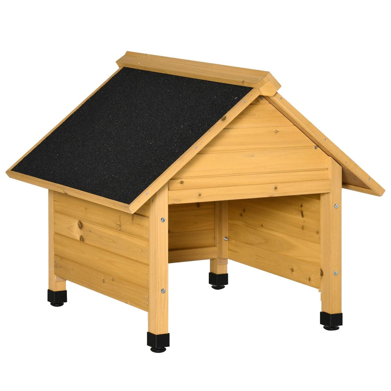 Trägarage för gräsklippare robot gräsklippare carport 75x76x70 cm gul, sol- och regnskydd för gräsrobot