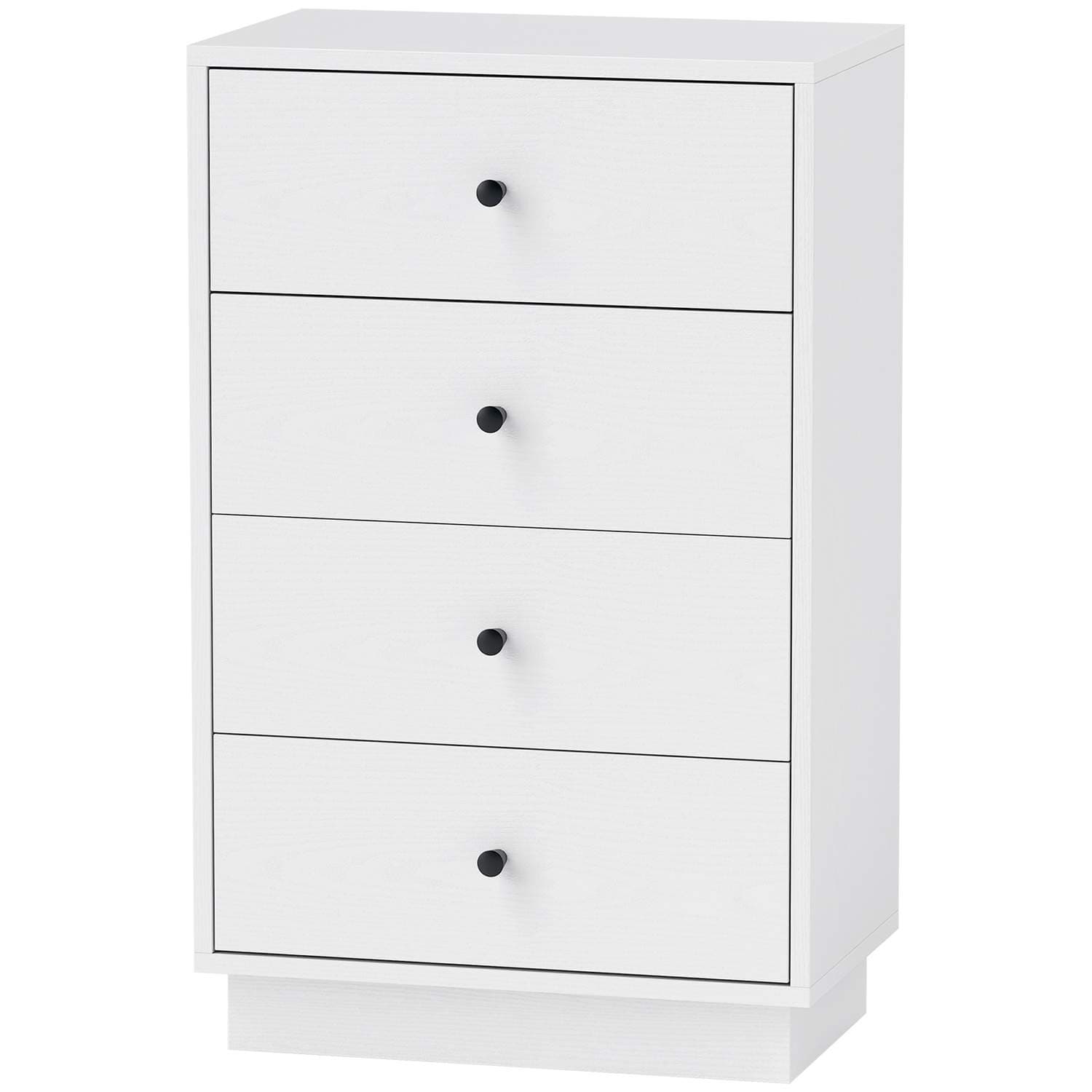 Byrå, skänk med 4 lådor, skåp av trämaterial, förvaringsskåp i modern stil, lådskåp, byrå, skåp för vardagsrum, sovrum, hall, 47